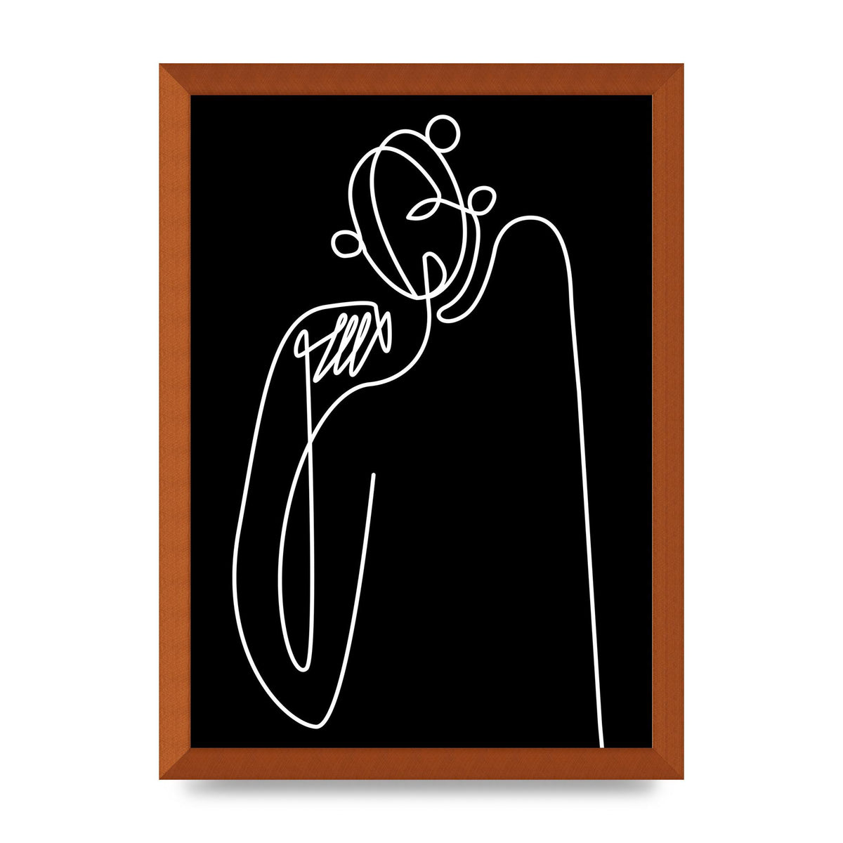 Abstract Line Drawing In Black Art For The Home - A3 framed