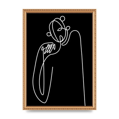 Abstract Line Drawing In Black Art For The Home - A3 framed