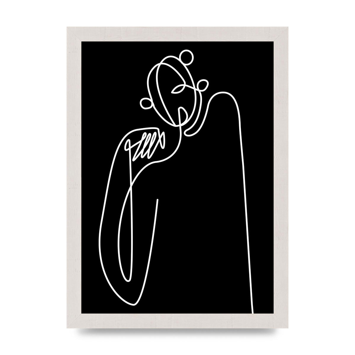 Abstract Line Drawing In Black Art For The Home - A4 framed