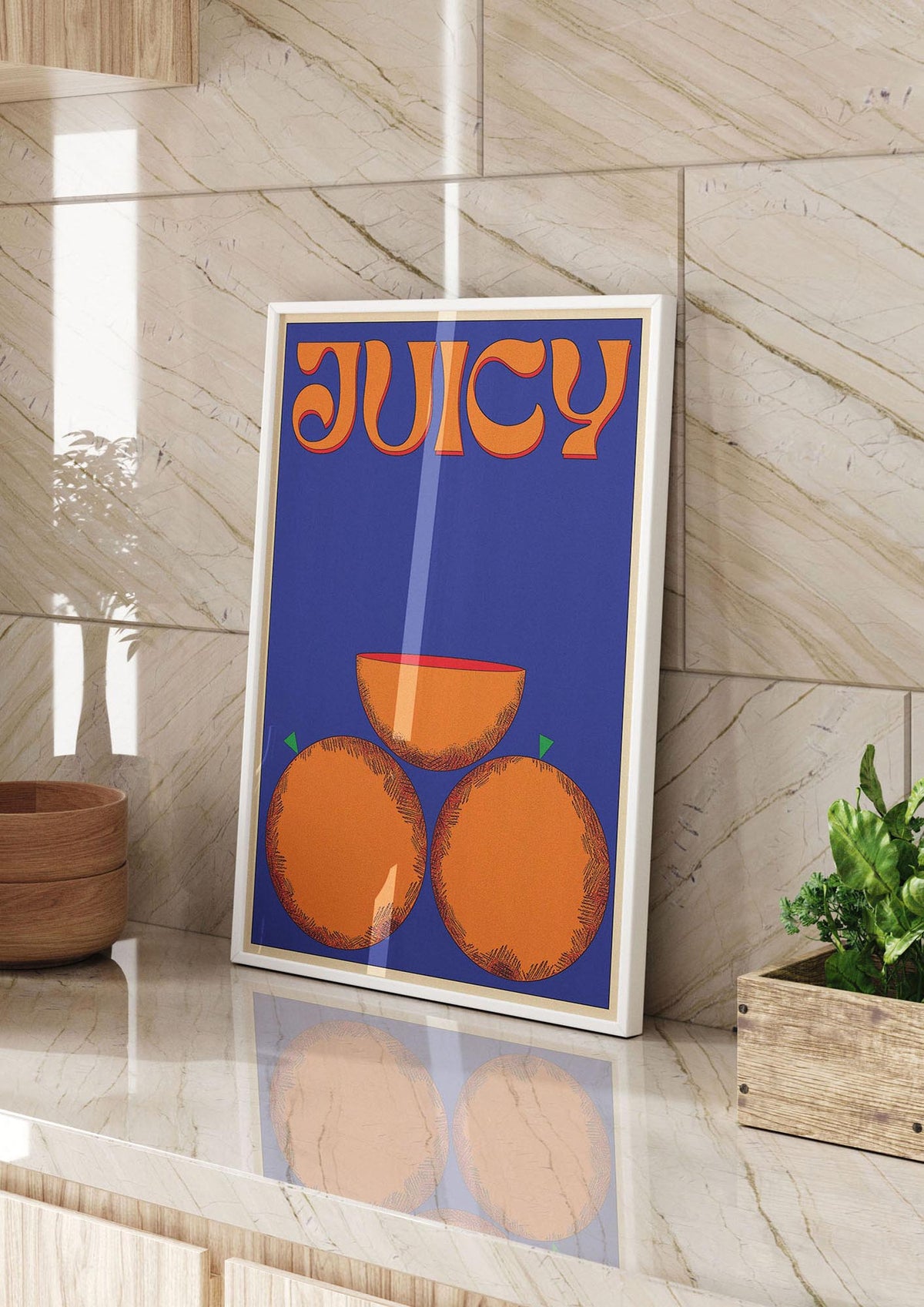 Retrovintage Juicy Orange" Wall Art - kitchen 2
