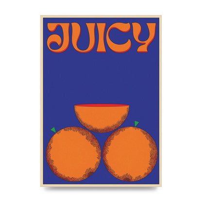 Retrovintage Juicy Orange" Wall Art - unframed print