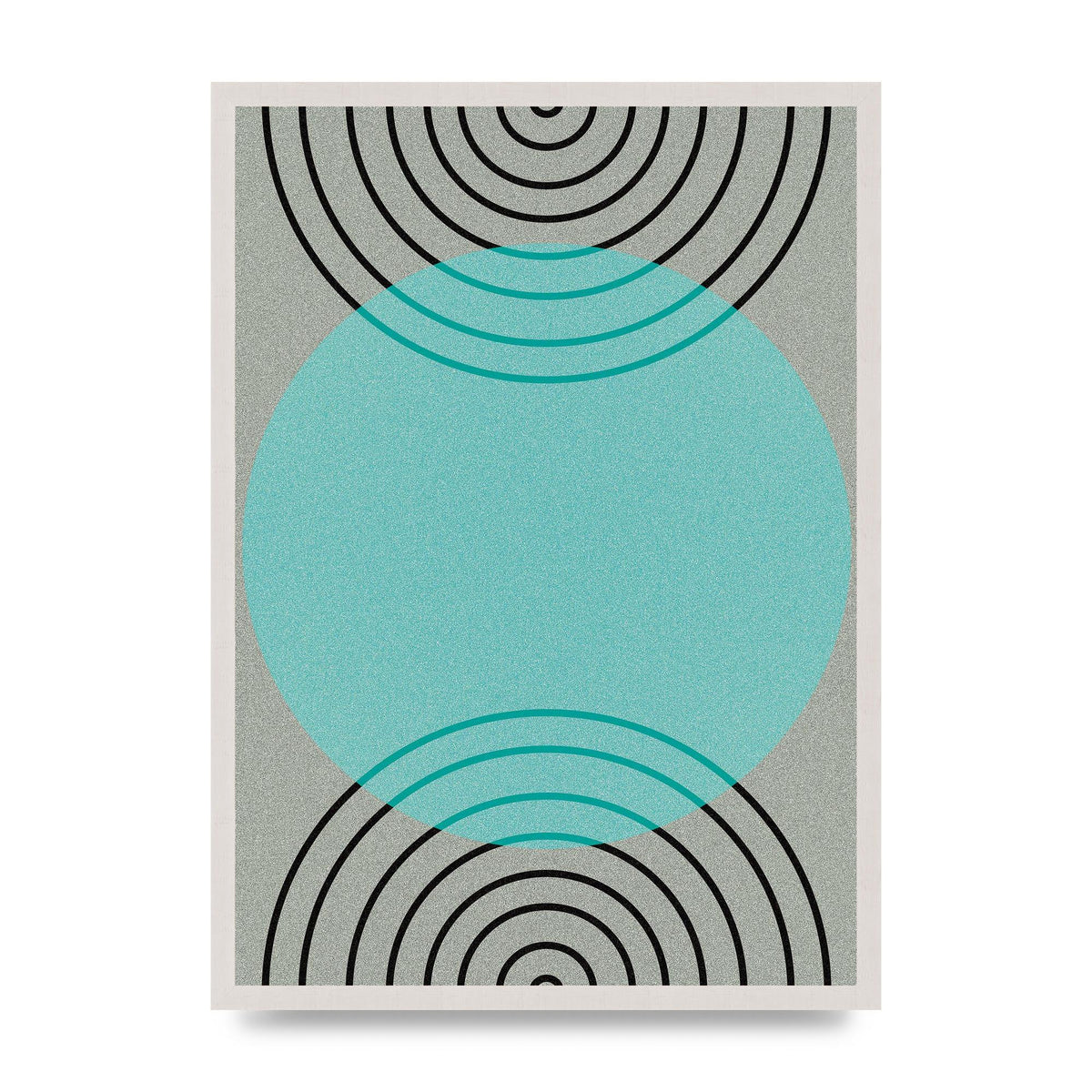 Abstract Line Disc Printed Poster - A2 framed