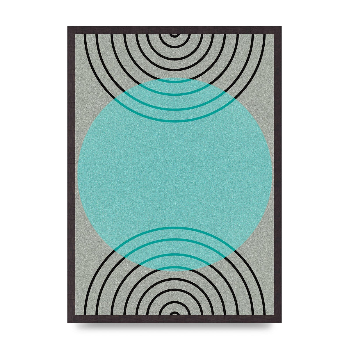 Abstract Line Disc Printed Poster - A2 framed