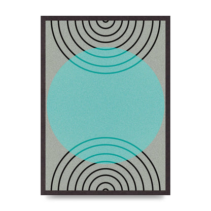 Abstract Line Disc Printed Poster - A2 framed
