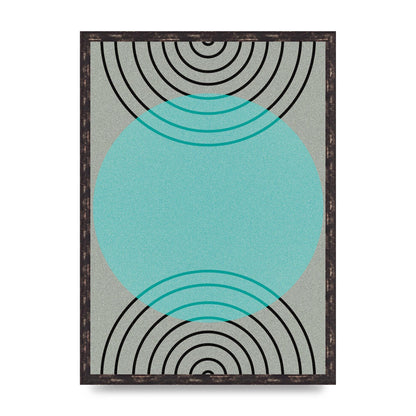 Abstract Line Disc Printed Poster - A2 framed