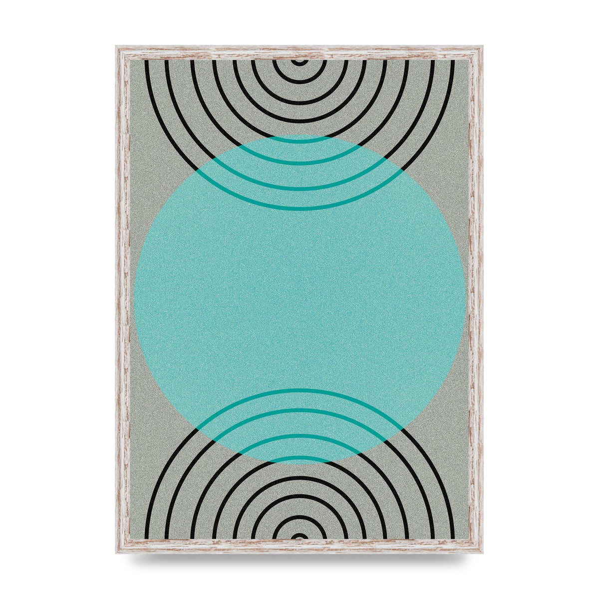Abstract Line Disc Printed Poster - A2 framed