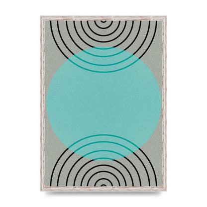 Abstract Line Disc Printed Poster - A2 framed