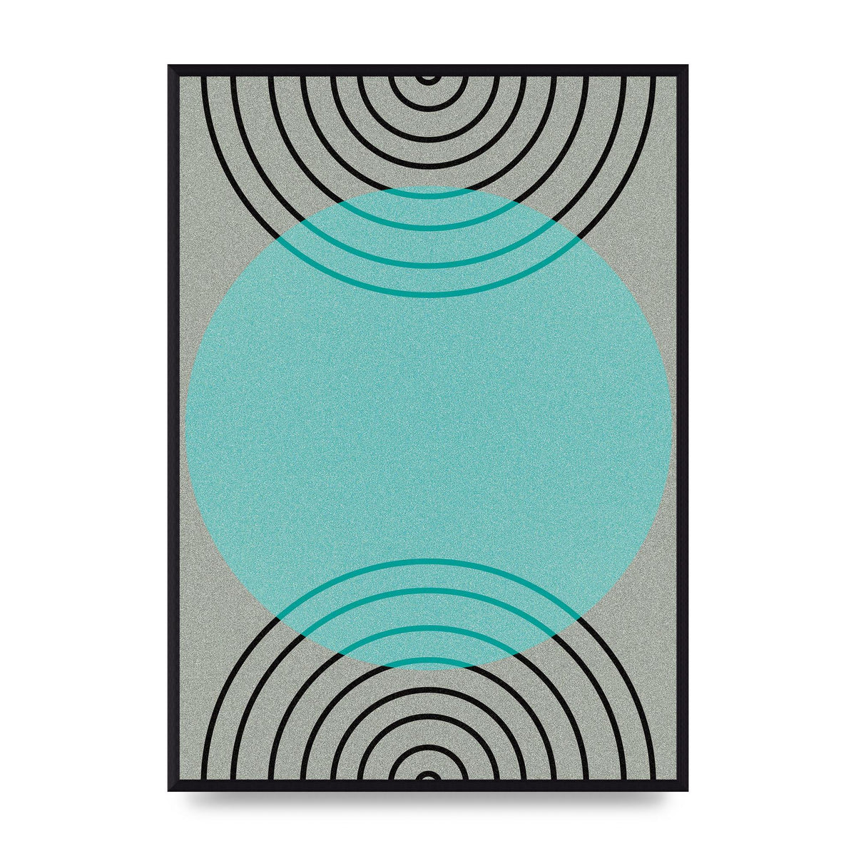 Abstract Line Disc Printed Poster - A2 framed