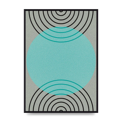 Abstract Line Disc Printed Poster - A2 framed
