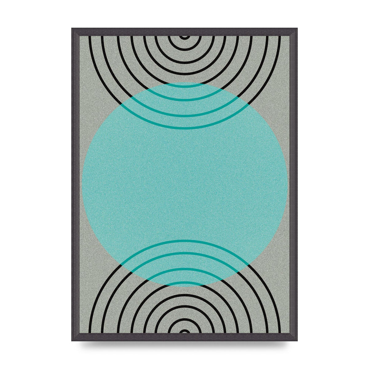 Abstract Line Disc Printed Poster - A2 framed