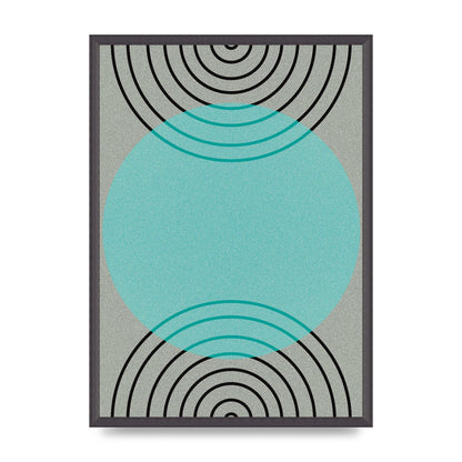 Abstract Line Disc Printed Poster - A2 framed