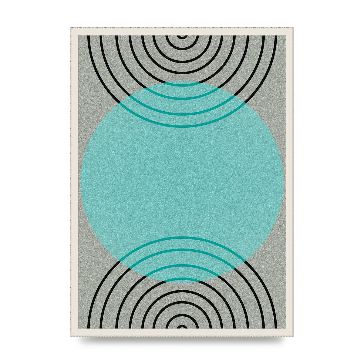 Abstract Line Disc Printed Poster - A2 framed