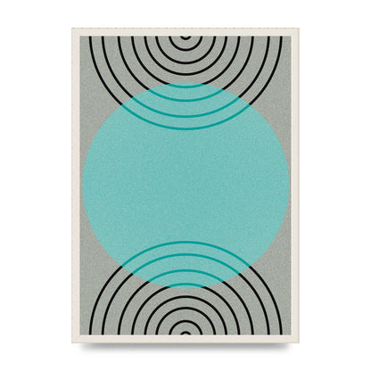 Abstract Line Disc Printed Poster - A2 framed