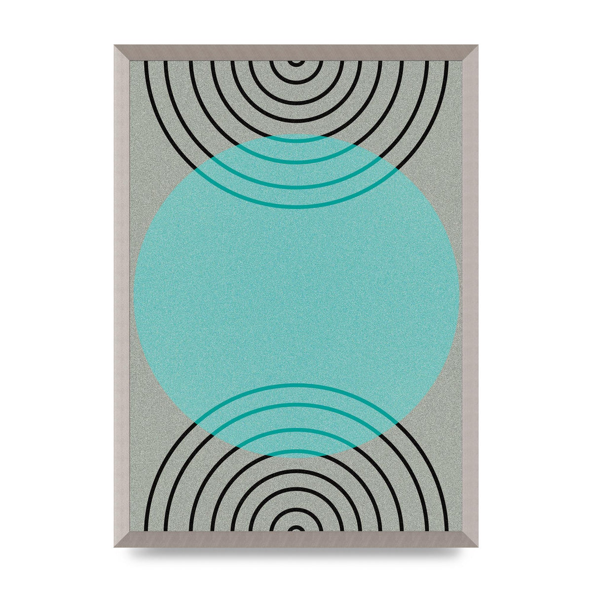 Abstract Line Disc Printed Poster - A2 framed