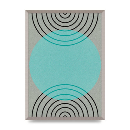 Abstract Line Disc Printed Poster - A2 framed