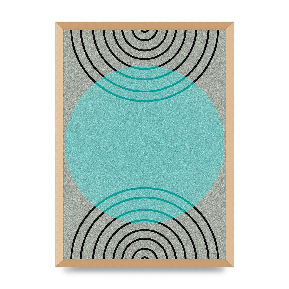 Abstract Line Disc Printed Poster - A2 framed