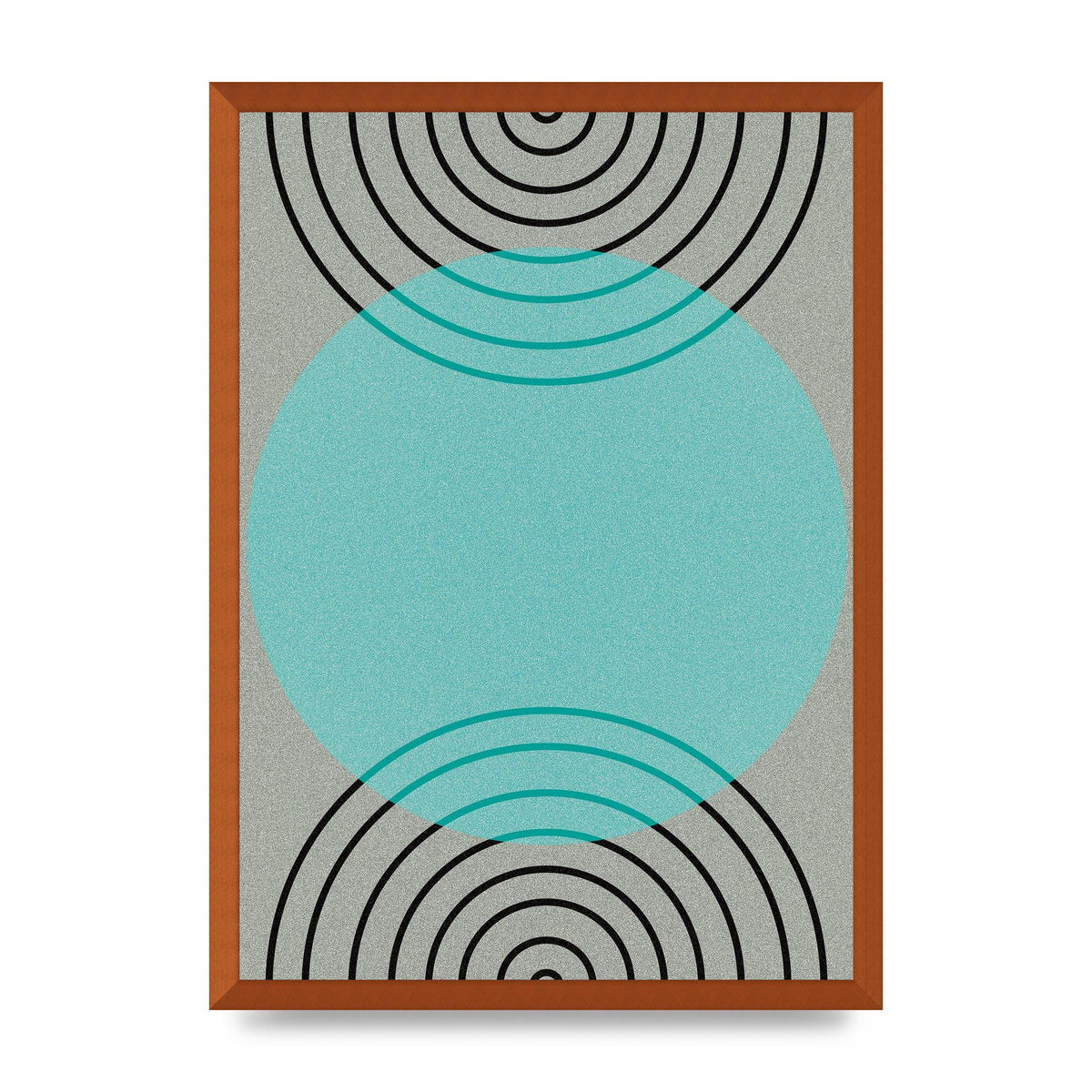 Abstract Line Disc Printed Poster - A2 framed
