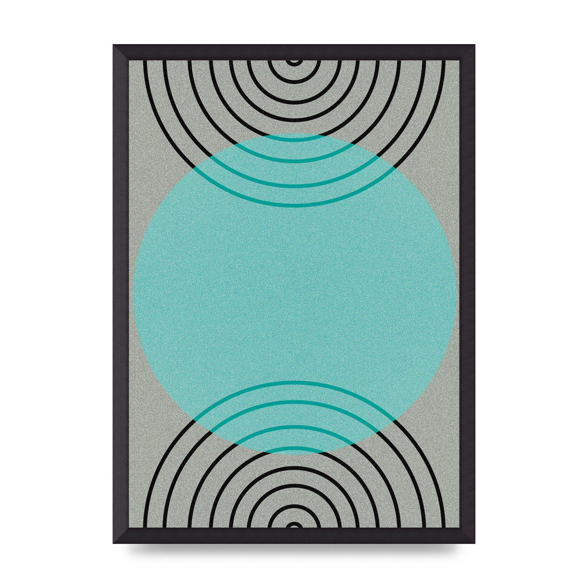 Abstract Line Disc Printed Poster - A2 framed