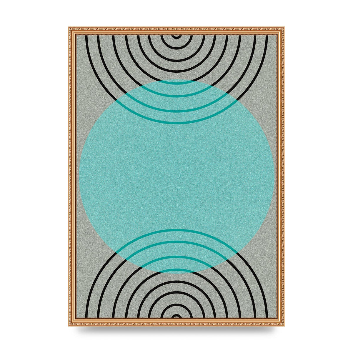 Abstract Line Disc Printed Poster - A2 framed