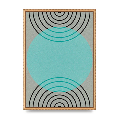 Abstract Line Disc Printed Poster - A2 framed