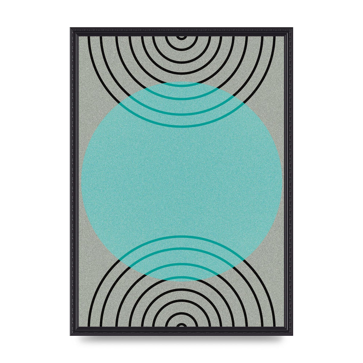 Abstract Line Disc Printed Poster - A2 framed