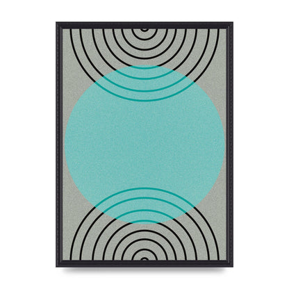 Abstract Line Disc Printed Poster - A2 framed