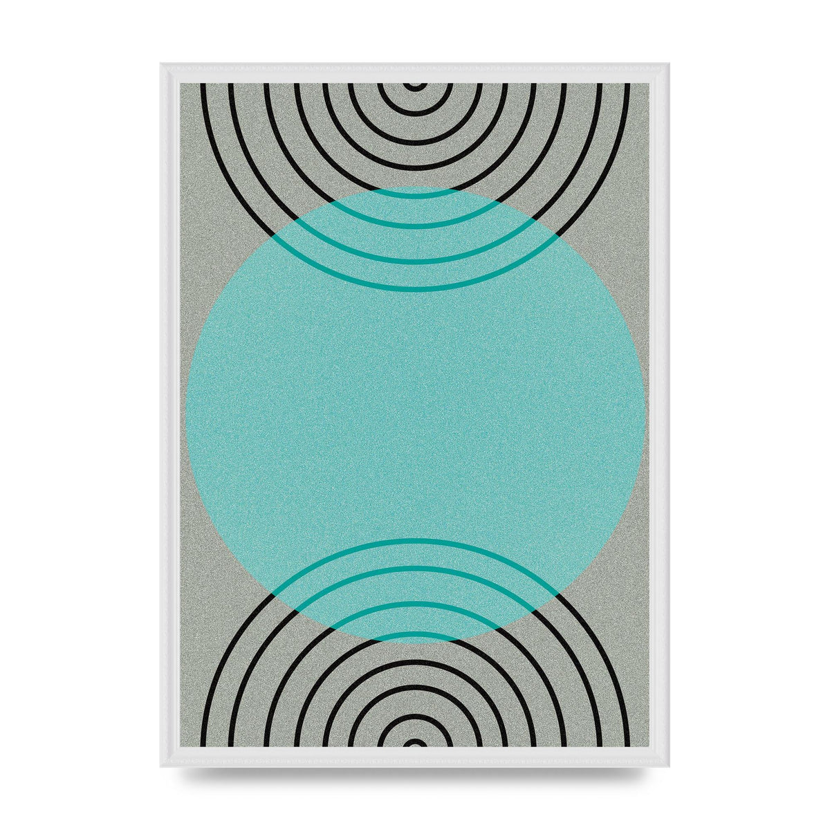 Abstract Line Disc Printed Poster - A2 framed