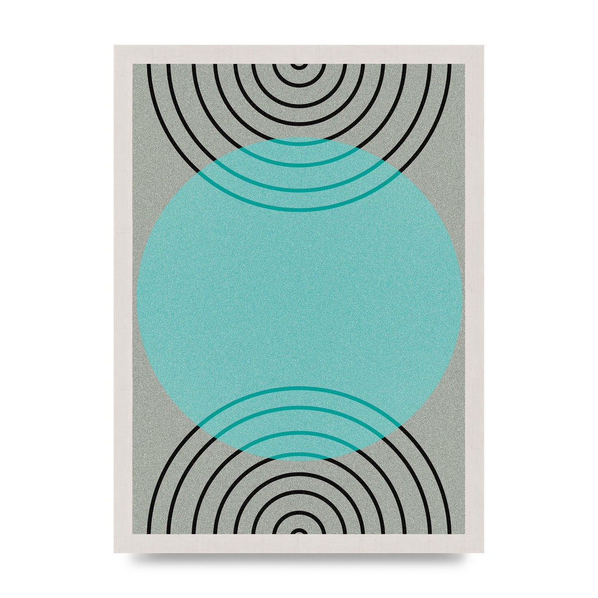 Abstract Line Disc Printed Poster - A3 framed