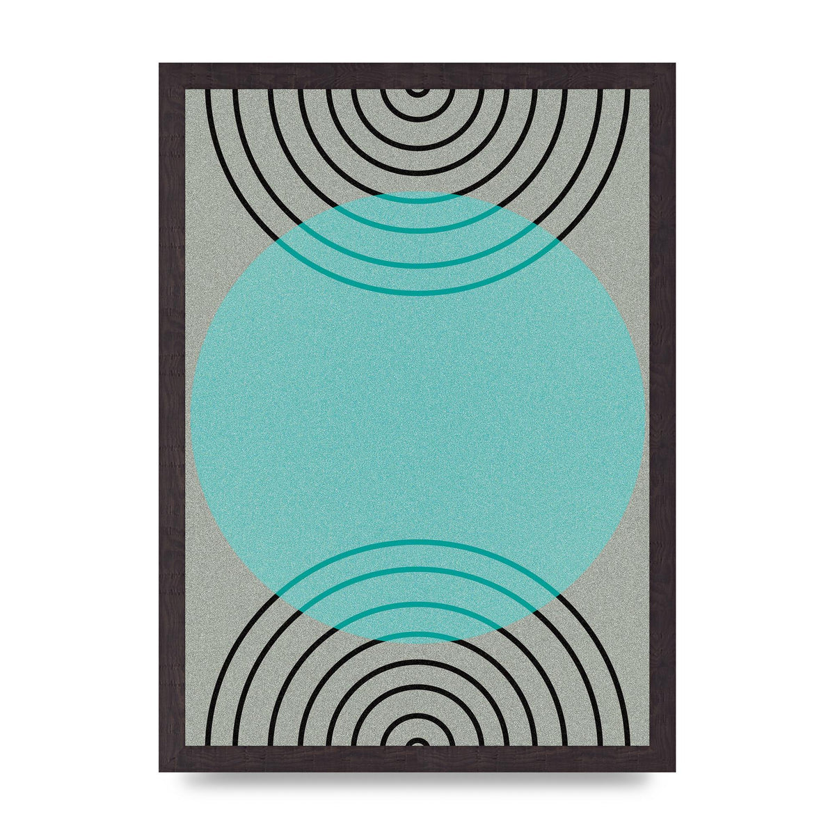 Abstract Line Disc Printed Poster - A3 framed