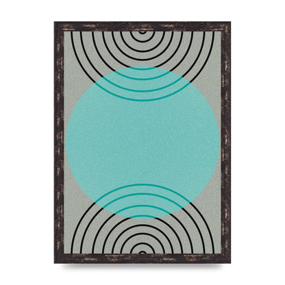 Abstract Line Disc Printed Poster - A3 framed