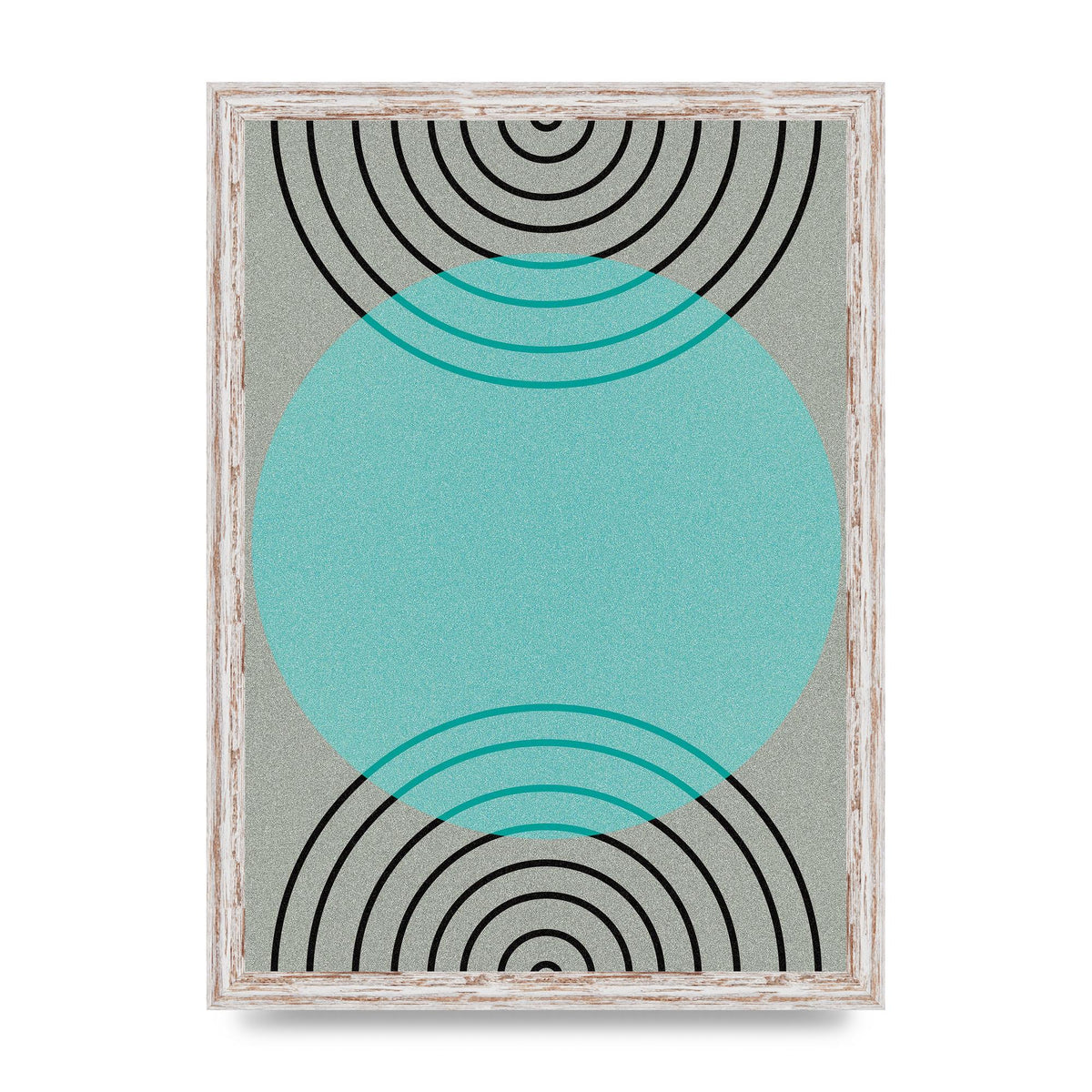 Abstract Line Disc Printed Poster - A3 framed