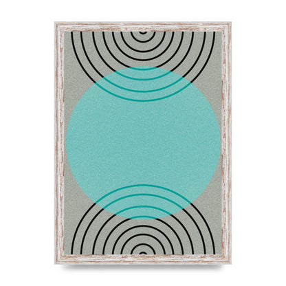 Abstract Line Disc Printed Poster - A3 framed