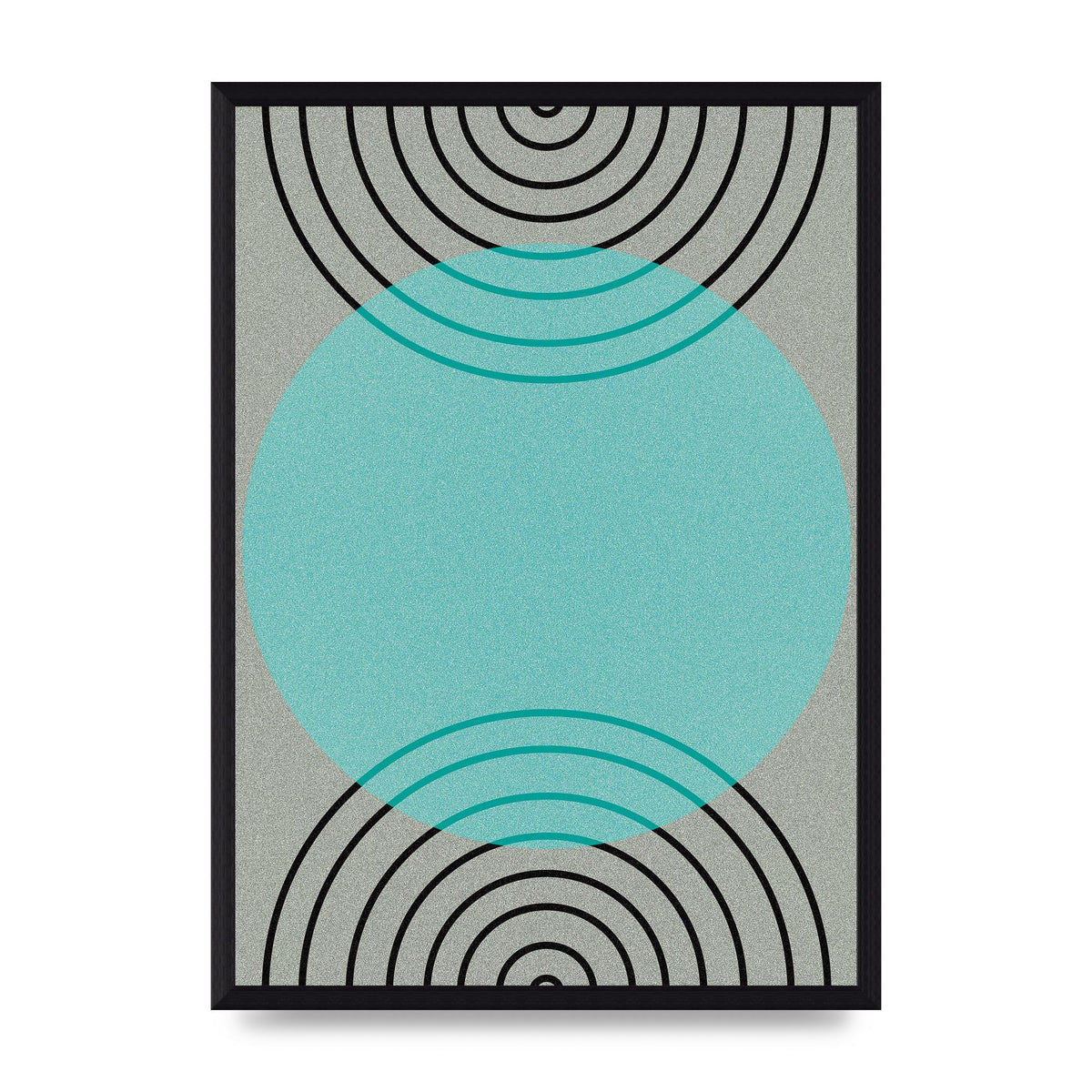Abstract Line Disc Printed Poster - A3 framed