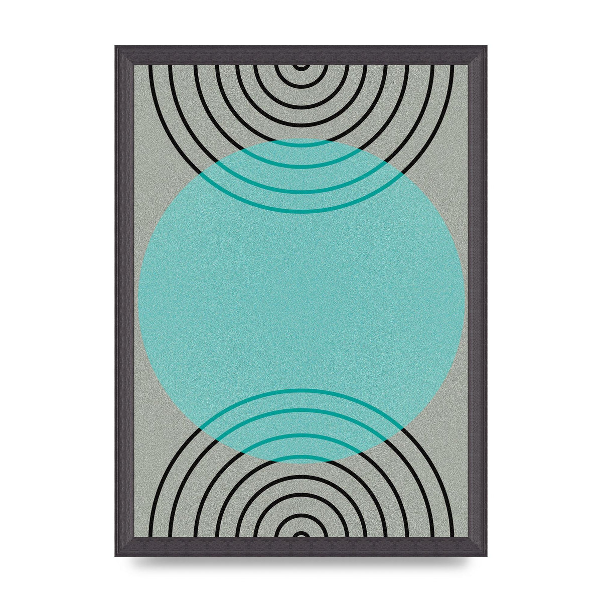 Abstract Line Disc Printed Poster - A3 framed