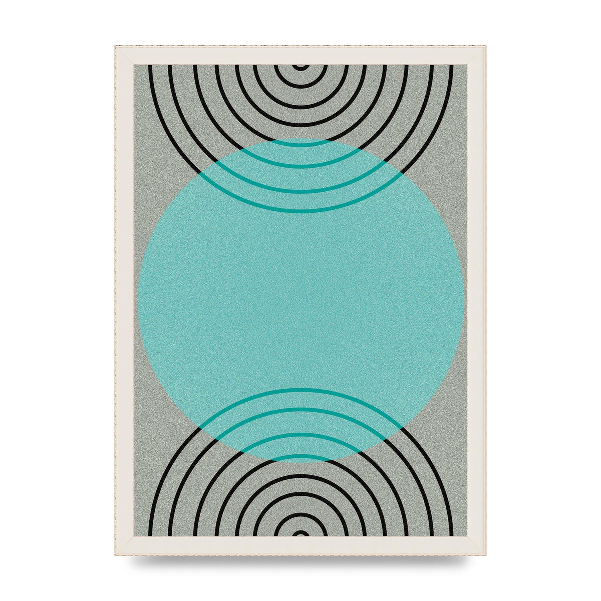 Abstract Line Disc Printed Poster - A3 framed