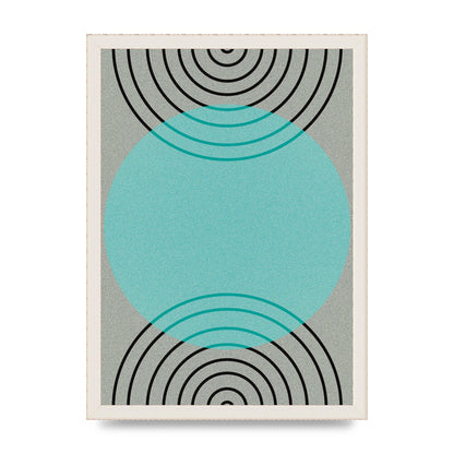 Abstract Line Disc Printed Poster - A3 framed