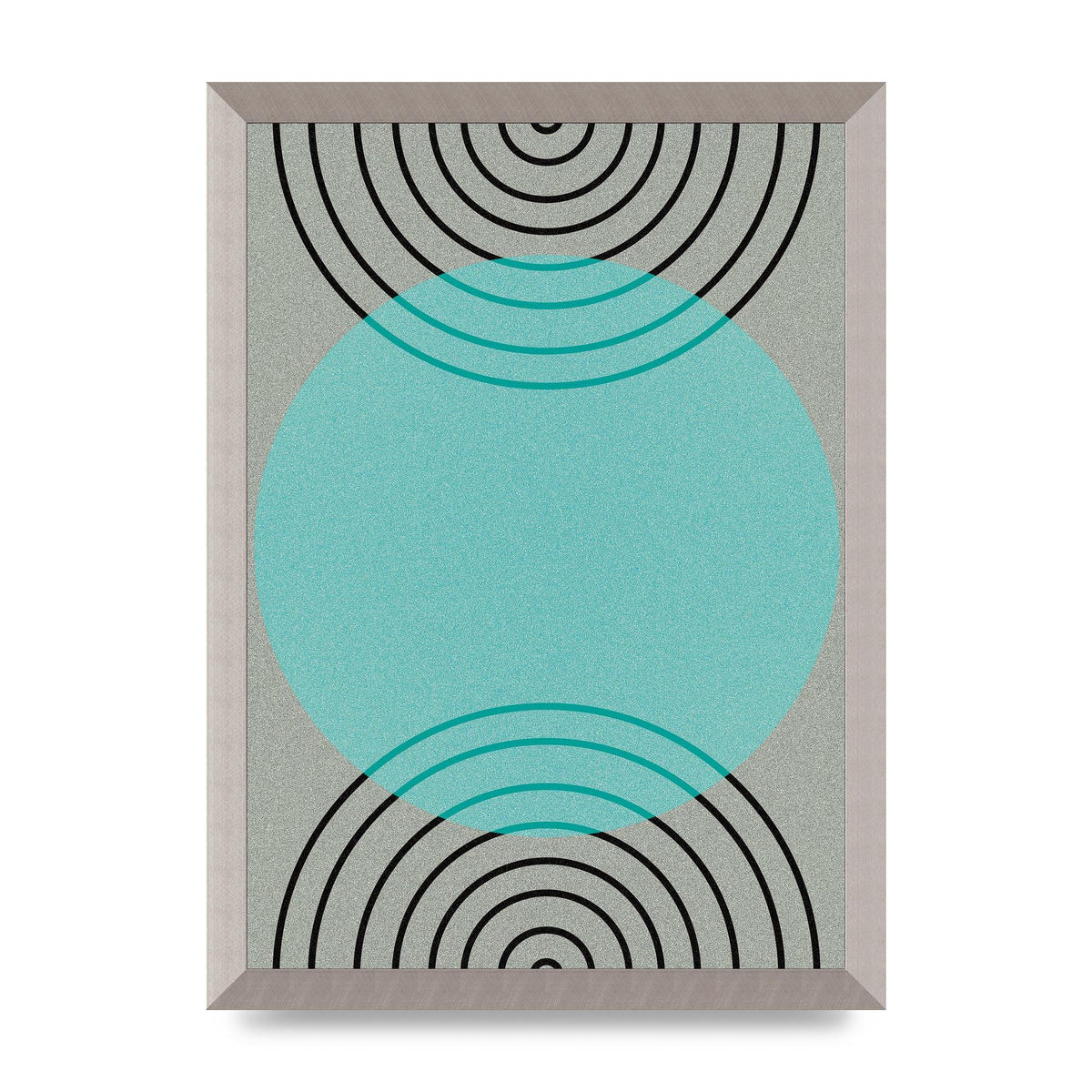 Abstract Line Disc Printed Poster - A3 framed