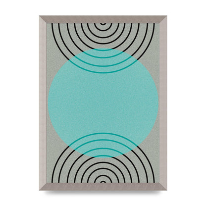 Abstract Line Disc Printed Poster - A3 framed