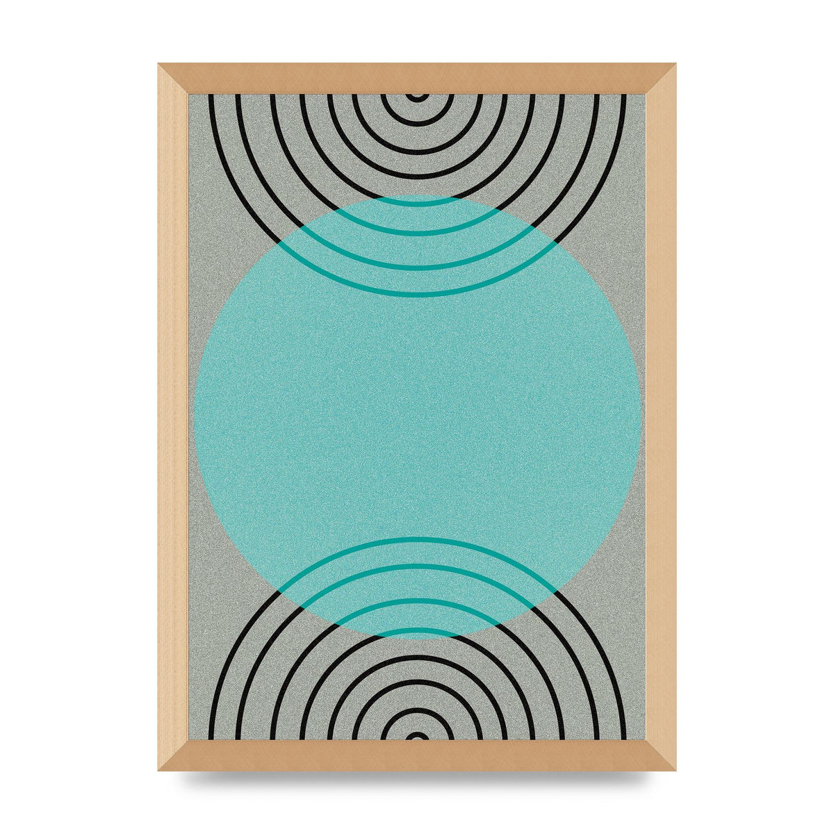 Abstract Line Disc Printed Poster - A3 framed
