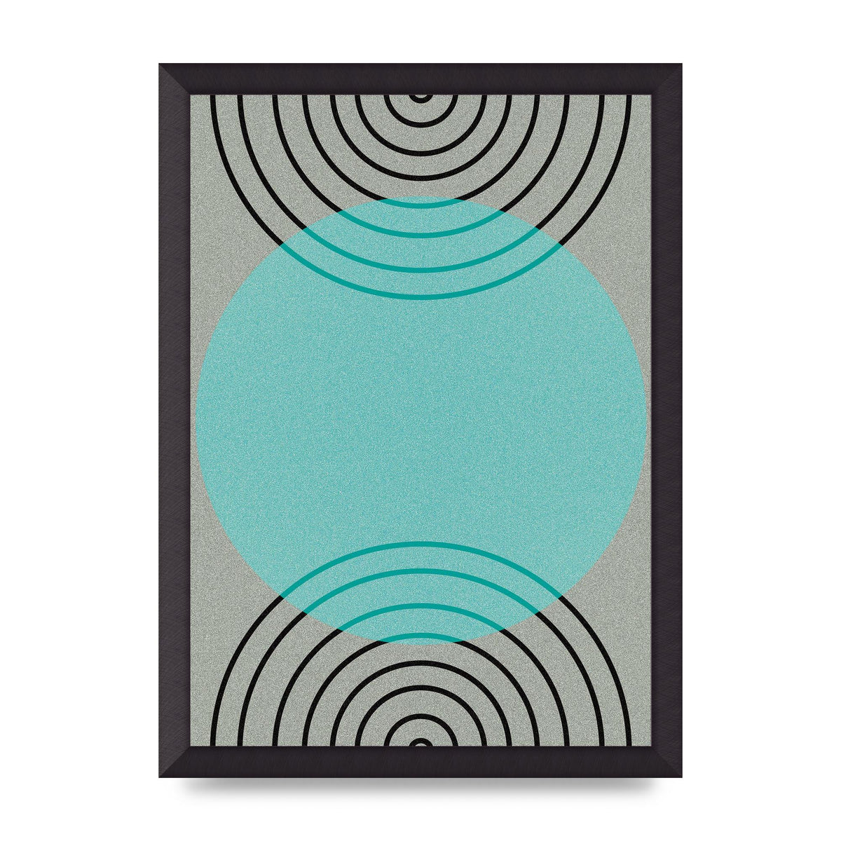 Abstract Line Disc Printed Poster - A3 framed