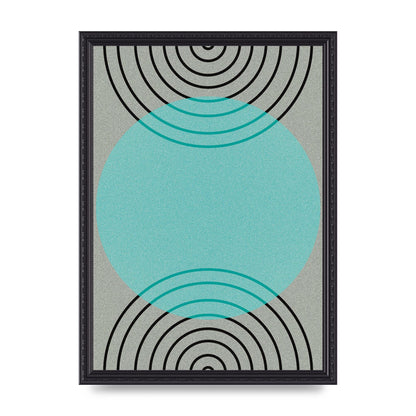 Abstract Line Disc Printed Poster - A3 framed