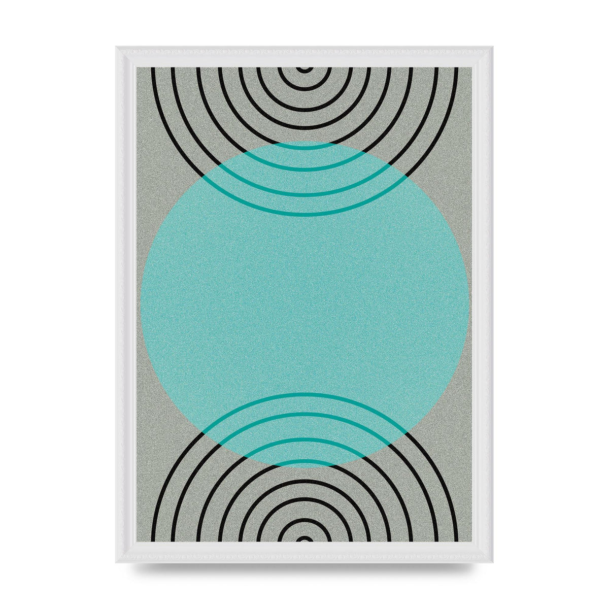 Abstract Line Disc Printed Poster - A3 framed