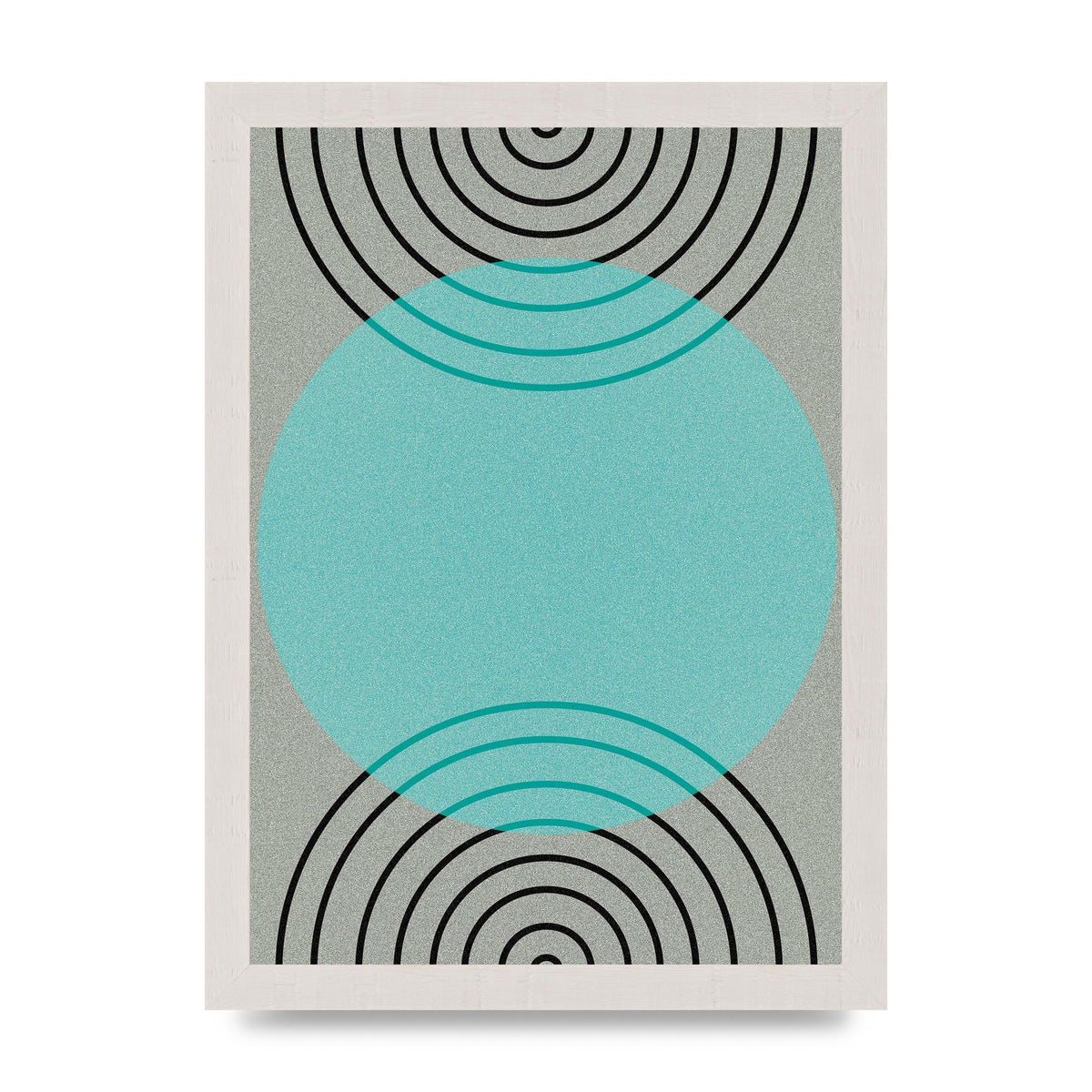 Abstract Line Disc Printed Poster - A4 framed