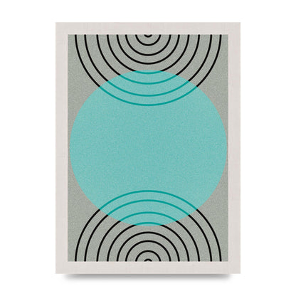Abstract Line Disc Printed Poster - A4 framed