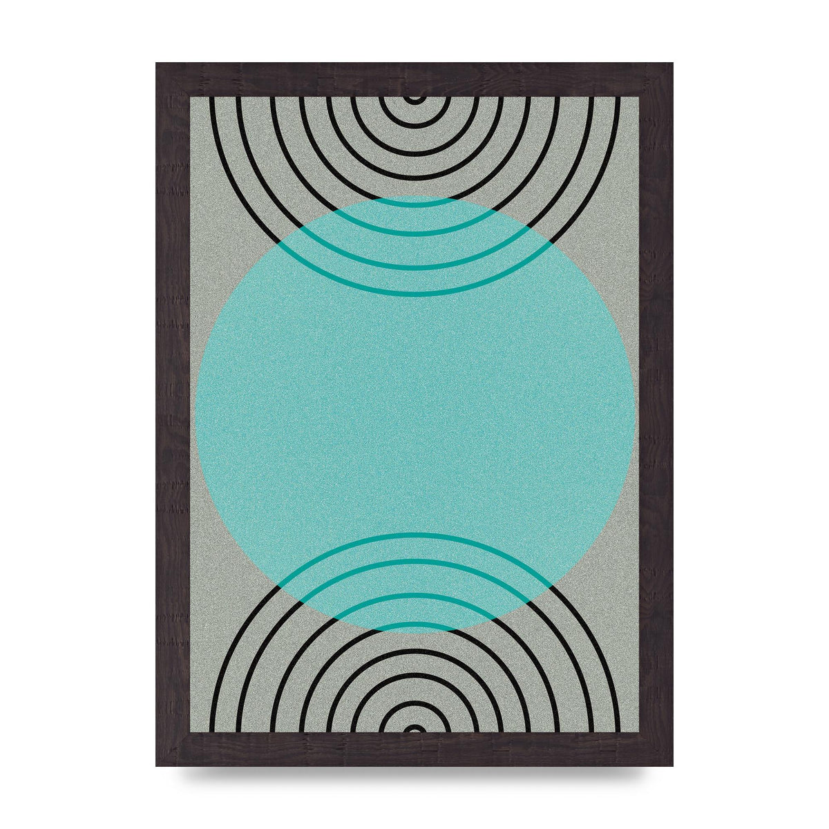 Abstract Line Disc Printed Poster - A4 framed