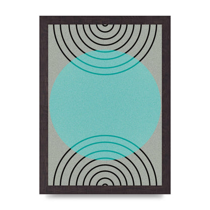 Abstract Line Disc Printed Poster - A4 framed