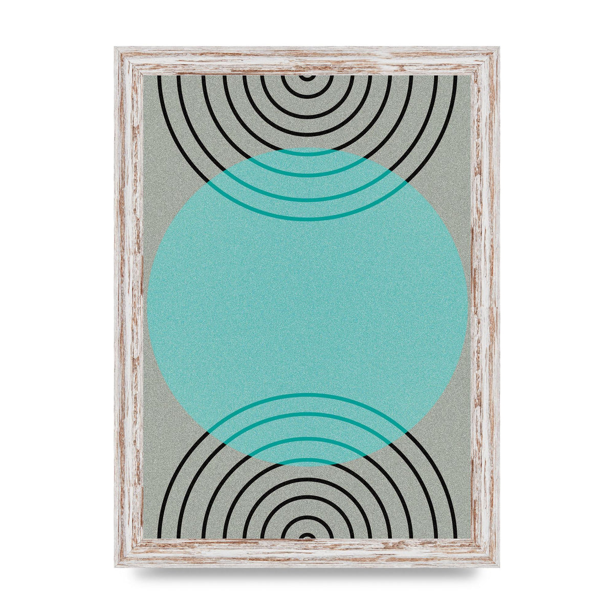 Abstract Line Disc Printed Poster - A4 framed