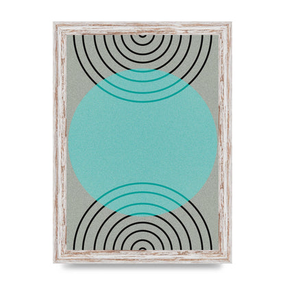 Abstract Line Disc Printed Poster - A4 framed