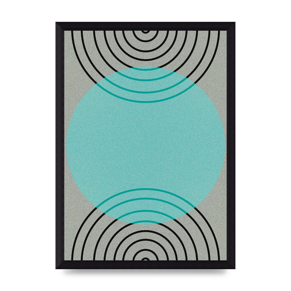 Abstract Line Disc Printed Poster - A4 framed