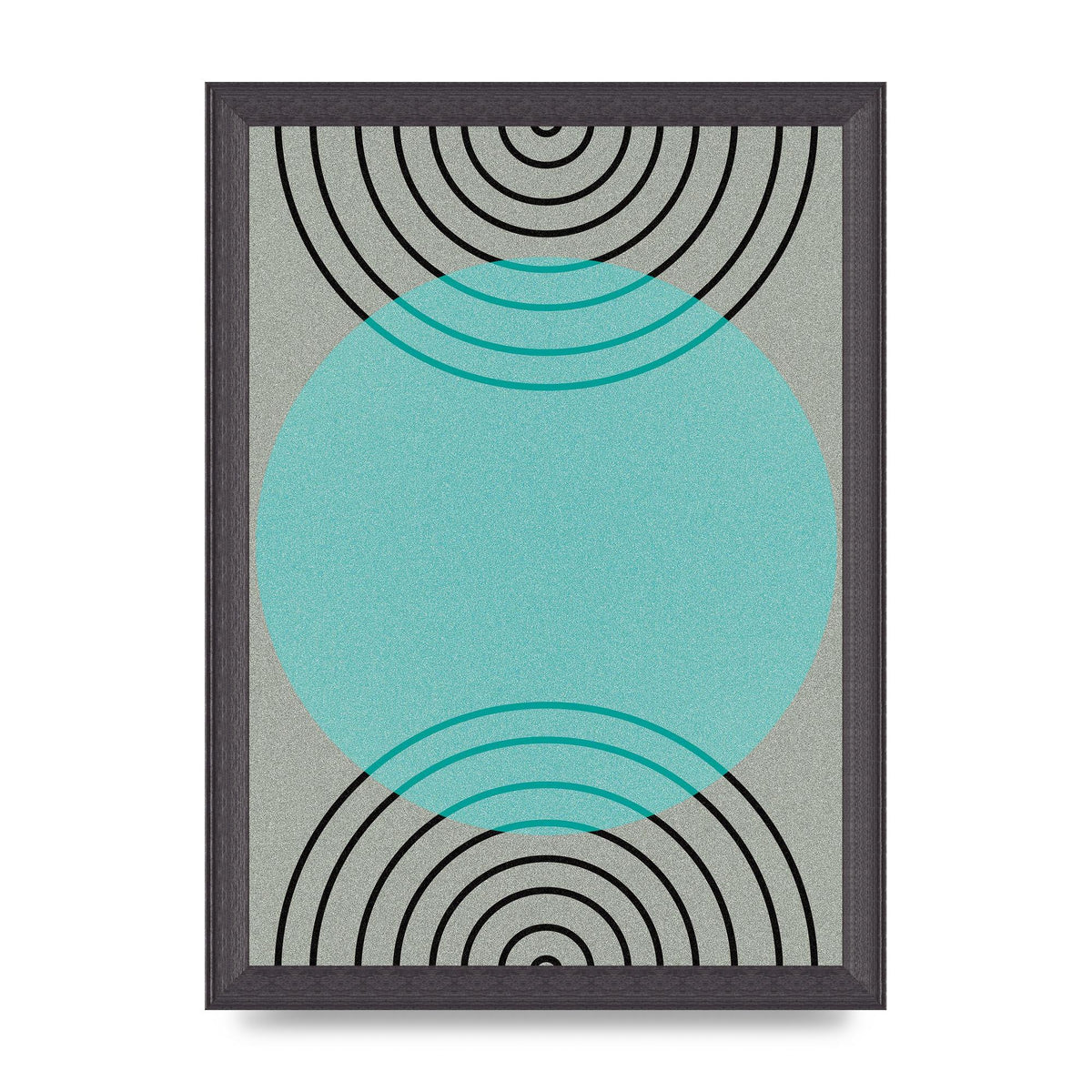 Abstract Line Disc Printed Poster - A4 framed